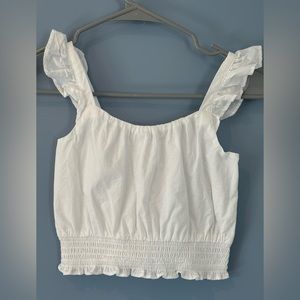 Janie and Jack girls white crop tank size 8